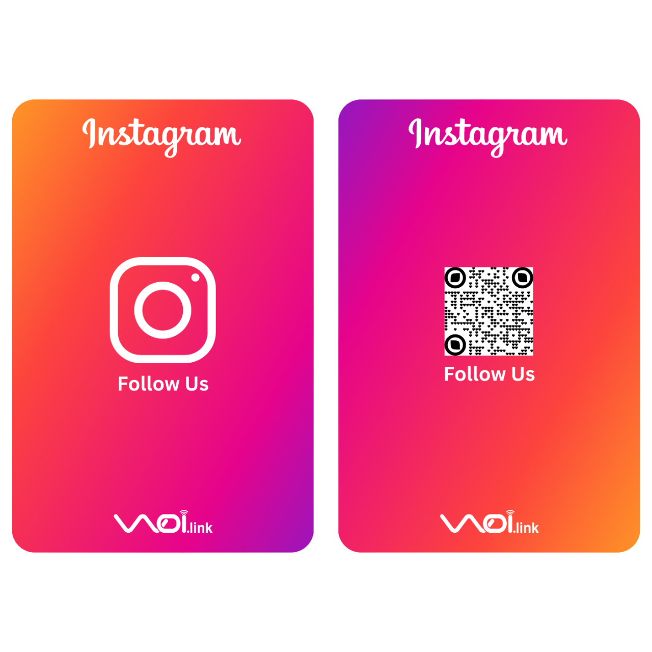 Increase your followers quickly with Woilink NFC Cards. Count your followers !