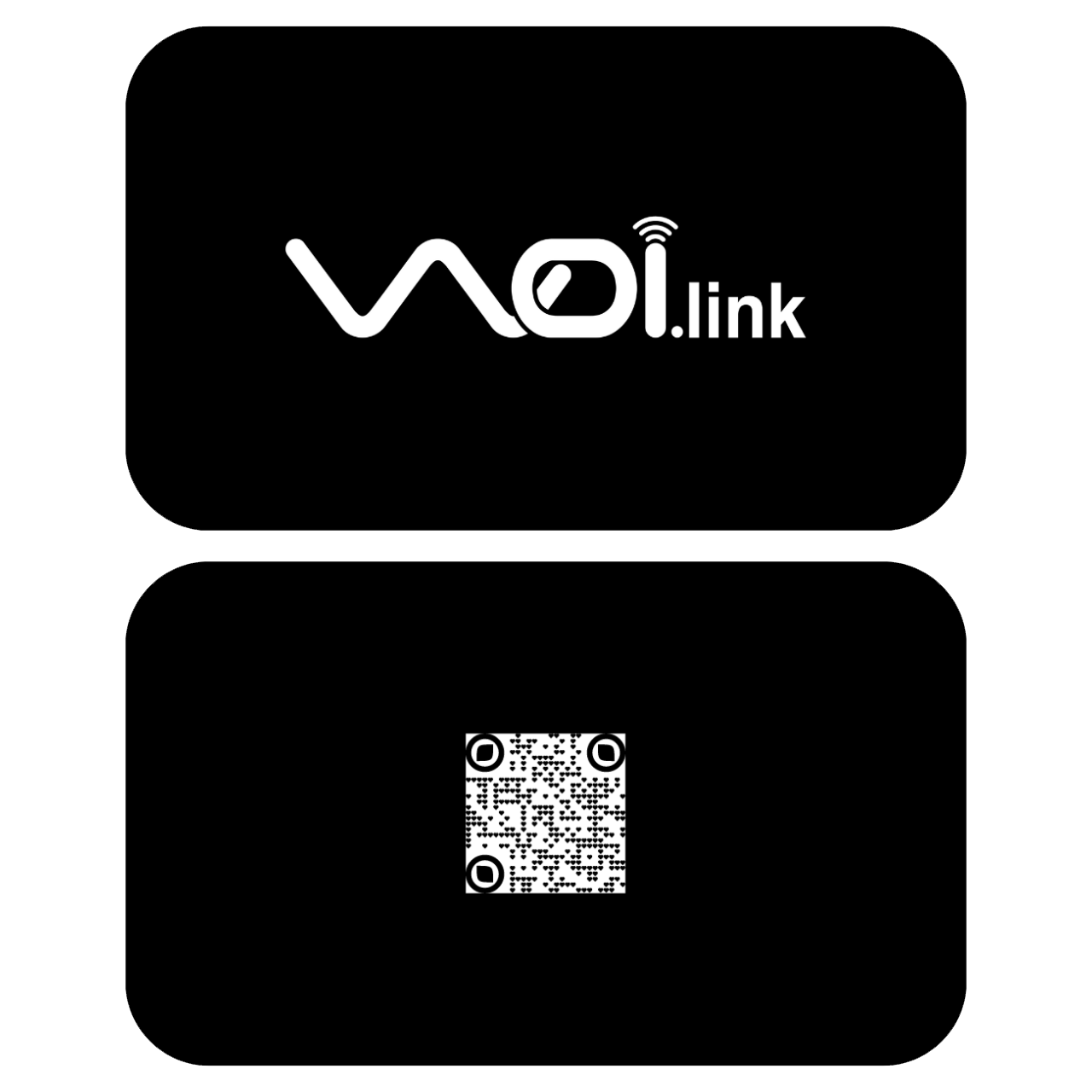 Elevate your online reputation with the premium jet black woilink branded NFC business card! Experience seamless integration with woilink's link in bio platform